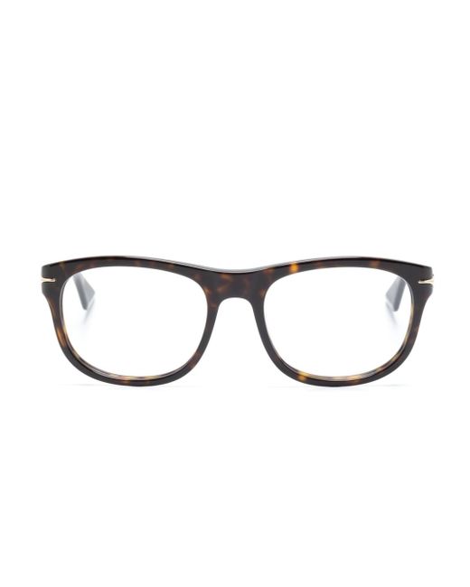 Montblanc tortoiseshell-effect round-frame glasses