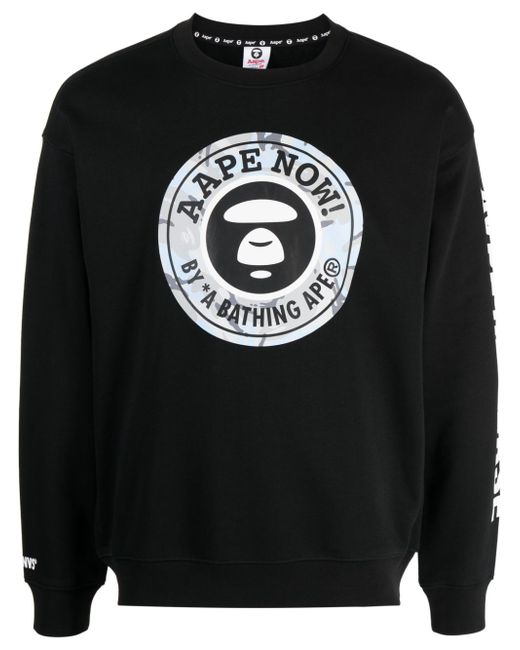 Aape By *A Bathing Ape® logo-print cotton-blend sweatshirt