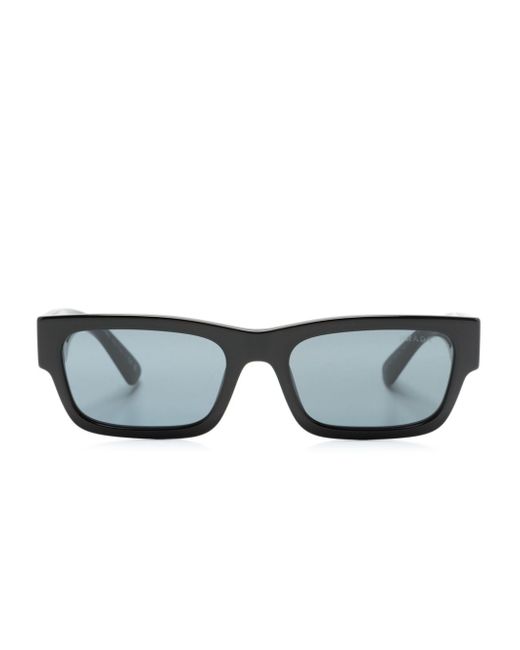 Prada logo-engraved rectangle-frame sunglasses