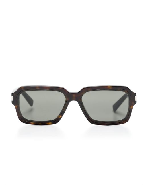 Saint Laurent tortoiseshell-effect square-frame sunglasses