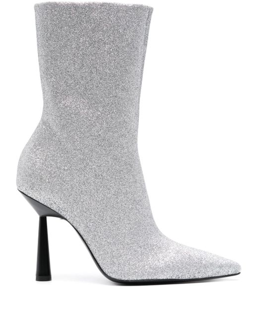 Giaborghini Rosie 100mm glittered ankle boots