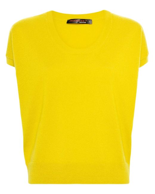 Incentive Cashmere short-sleeve knitted top