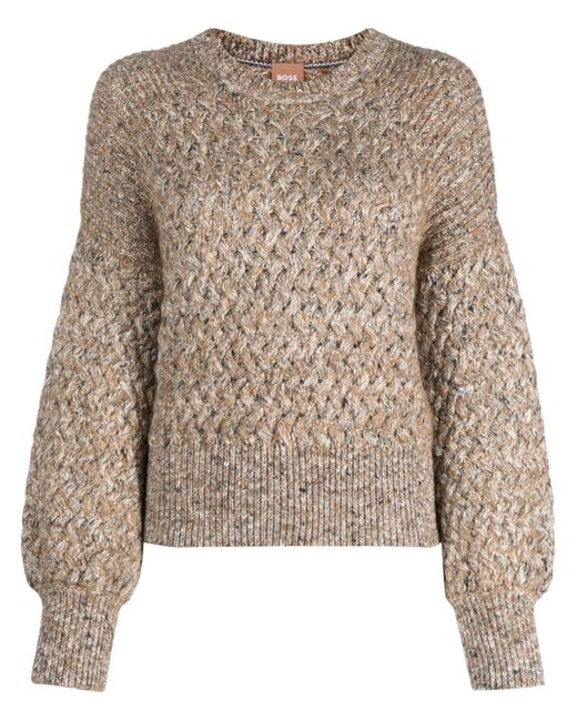 Boss Forenza cable-knit jumper