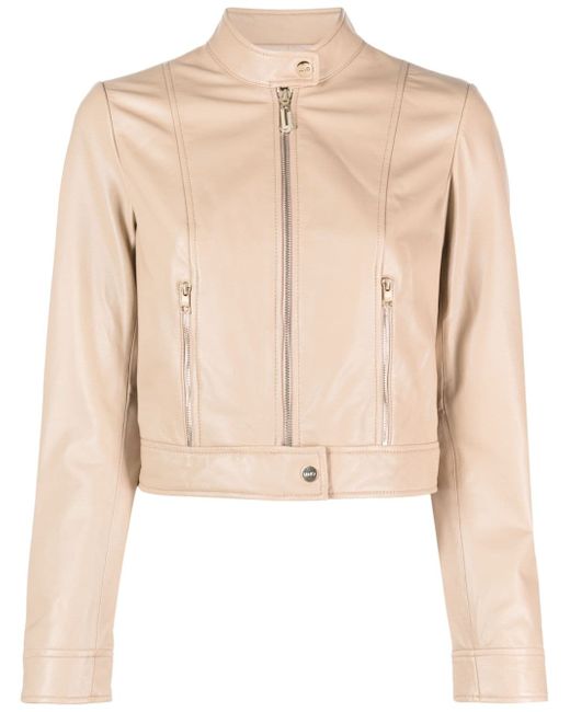 Liu •Jo slim-cut leather jacket