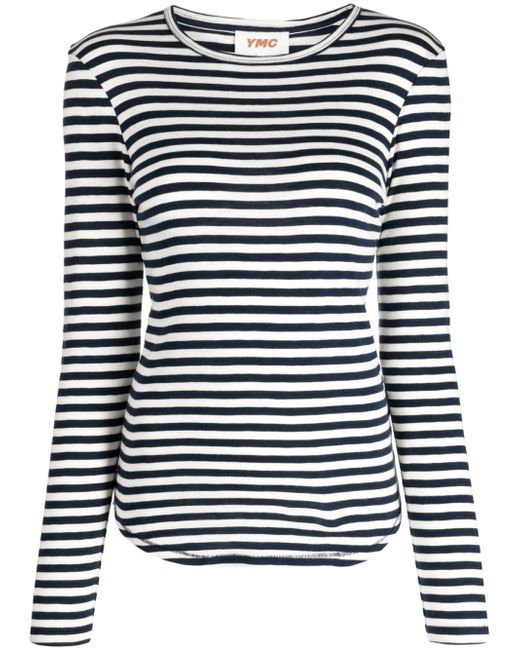 Ymc Charlotte long-sleeve striped T-shirt