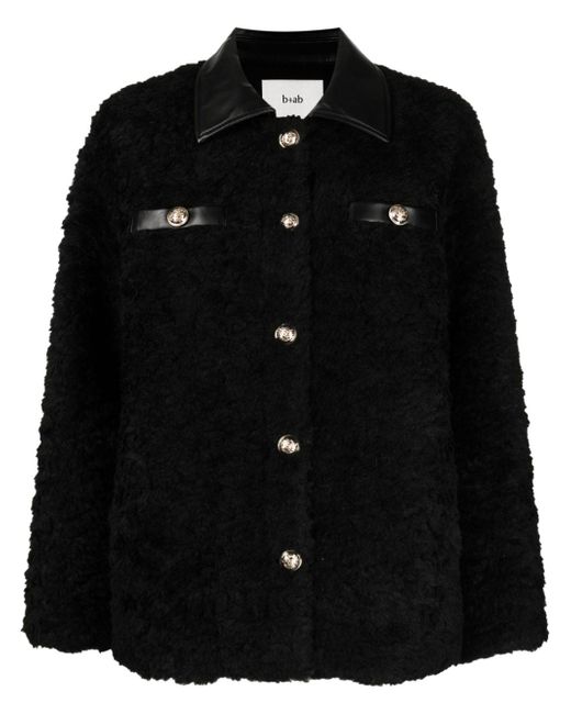 b+ab faux shearling shirt jacket