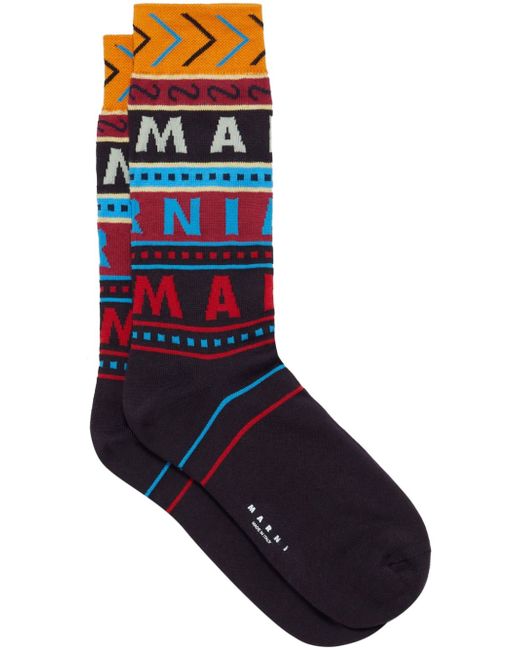 Marni logo-intarsia socks