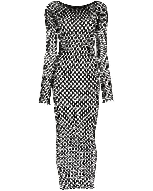 Roberto Cavalli mesh-design dress