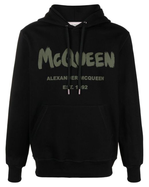 Alexander McQueen logo-print hoodie