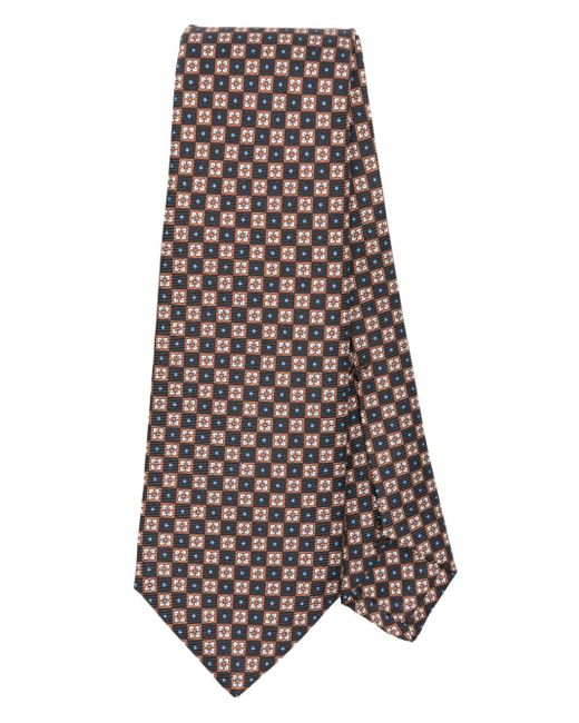 Kiton floral-print tie