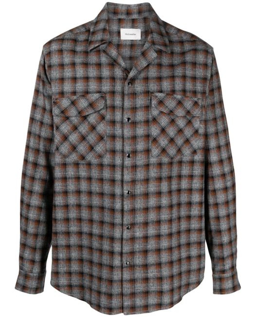 Holzweiler tartan-check shirt