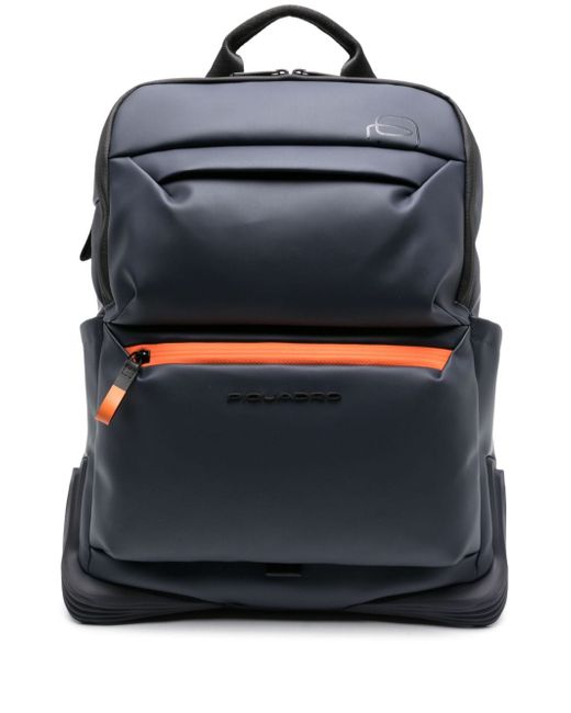 Piquadro embossed logo-detailing padded backpack