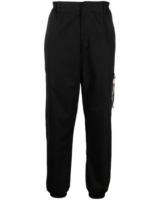 Moschino tapered stretch-cotton trousers