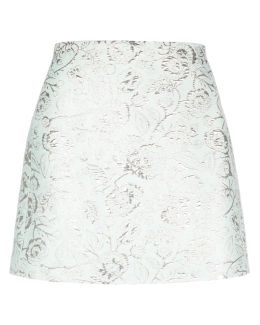 P.A.R.O.S.H. jacquard cotton-blend straight skirt