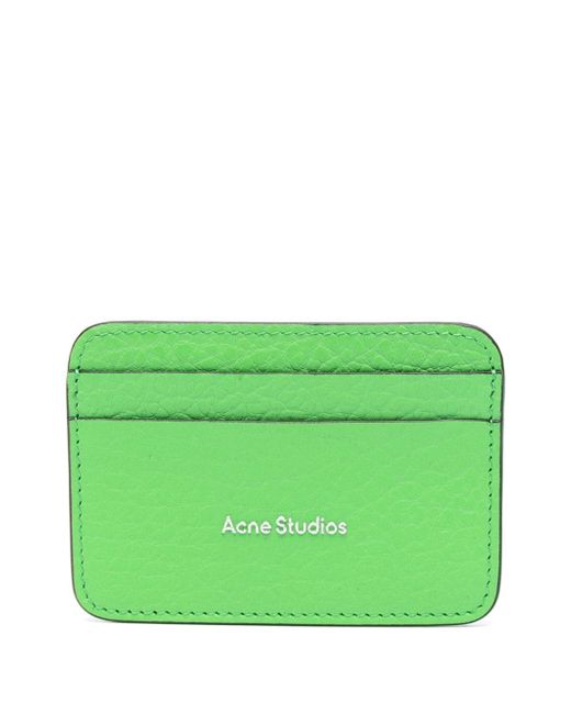 Acne Studios logo-print leather cardholder