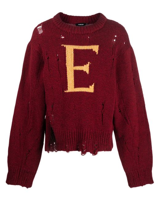 EGONlab. logo intarsia-knit jumper