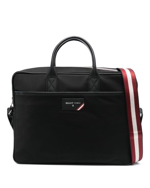 Bally Faldy leather-trim briefcase