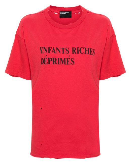 Enfants Riches Deprimes distressed logo-print T-shirt