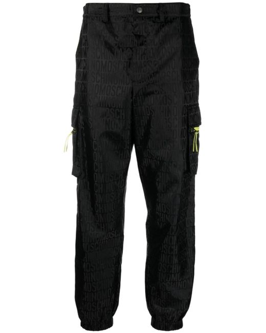 Moschino logo-print cargo trousers