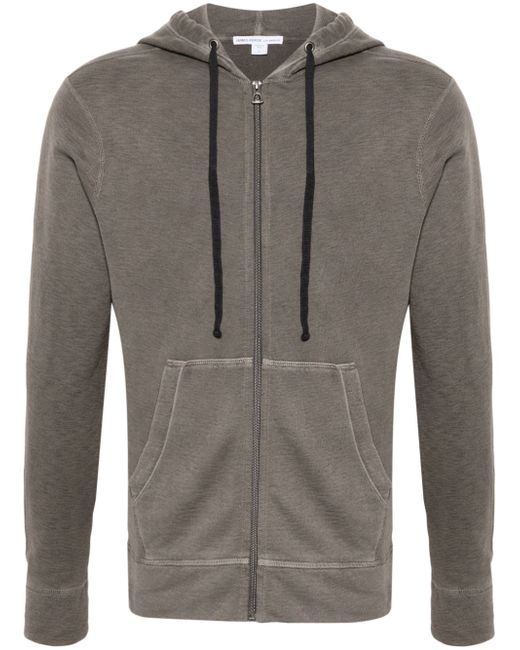 James Perse zipped jersey-fleece hoodie