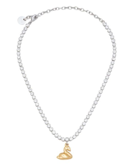 Marni charm-detail crystal necklace