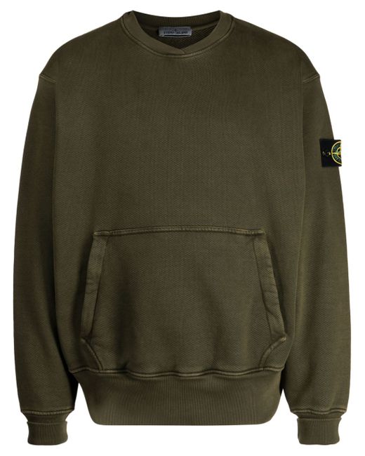 Stone Island Compass-badge ribbed-knit jumper