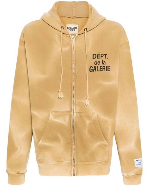 Gallery Dept. bleached zipped hoodie