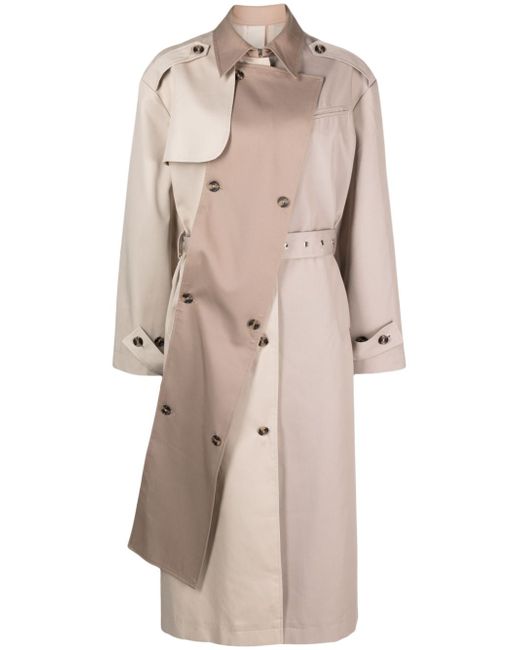 Rokh layered belted trench coat