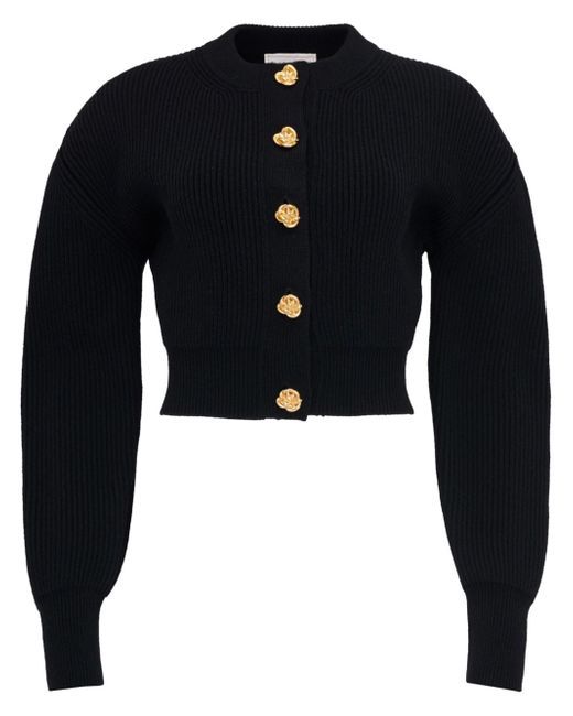 Alexander McQueen wool-cashmere button-up cardigan