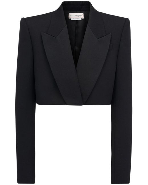 Alexander McQueen cropped tuxedo blazer