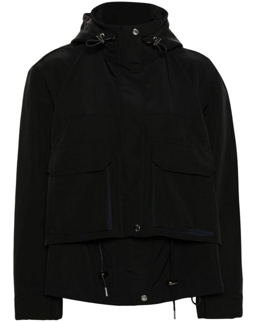Sacai layered-design cotton-blend jacket