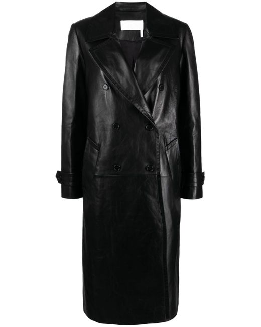 Chloé double-breasted nappa leather coat