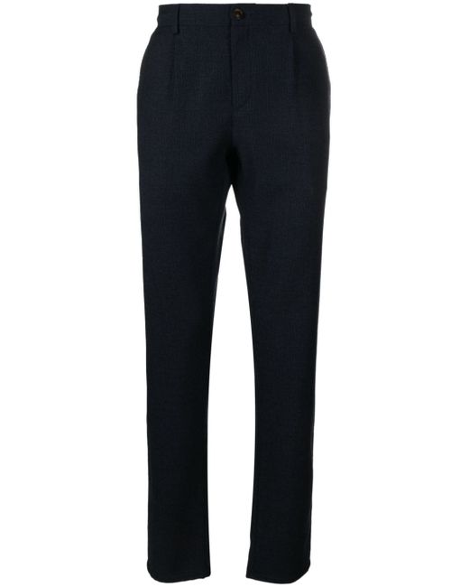 Canali pleat-detailing tapered trousers