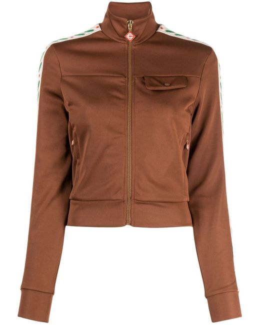 Casablanca Laurel jacquard-stripe cotton bomber jacket