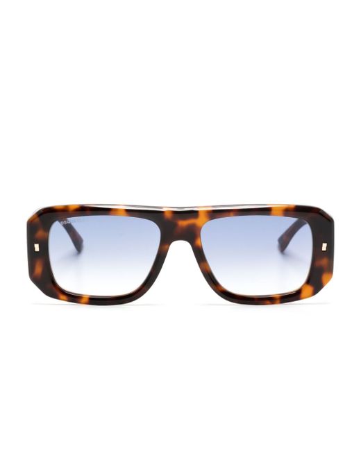 Dsquared2 tortoiseshell rectangle-frame sunglasses