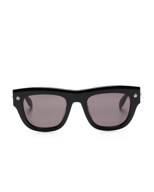 Alexander McQueen spike stud-detailing D-frame sunglasses