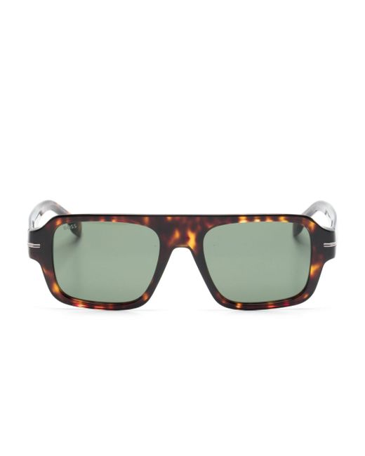 Boss tortoiseshell tinted sunglasses