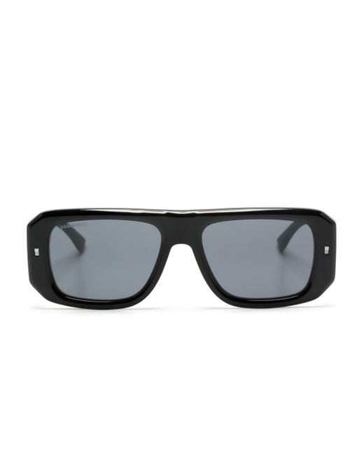 Dsquared2 logo-print rectangle-frame sunglasses