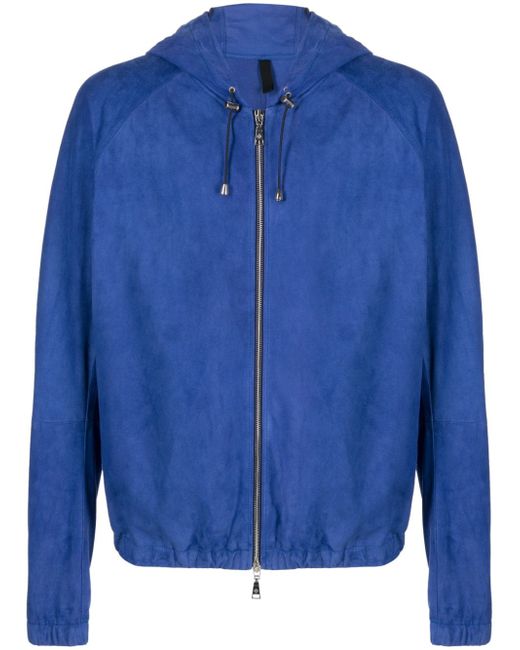 Tagliatore hooded zip-up jacket