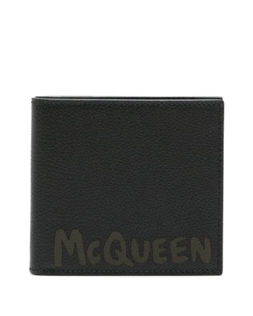 Alexander McQueen Graffiti bi-fold leather wallet