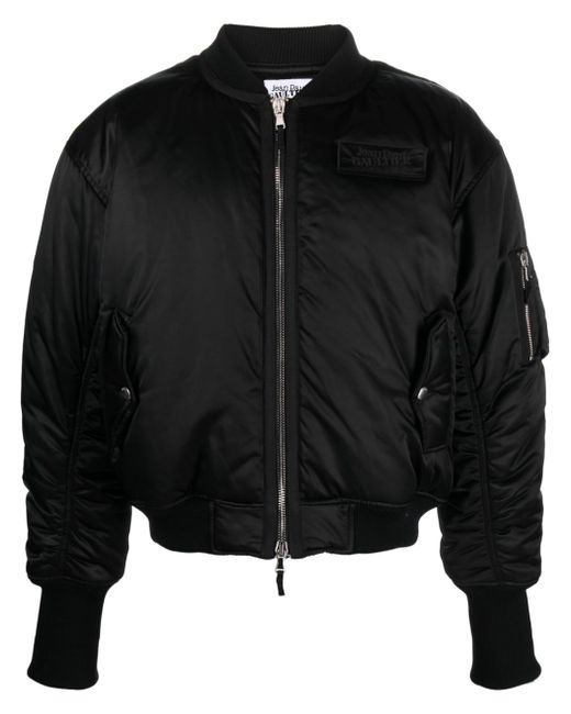 Jean Paul Gaultier logo-patch bomber jacket