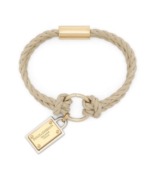 Dolce & Gabbana logo-tag rope bracelet