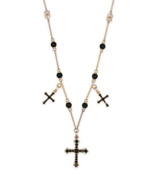 Dolce & Gabbana cross-charm rosary necklace