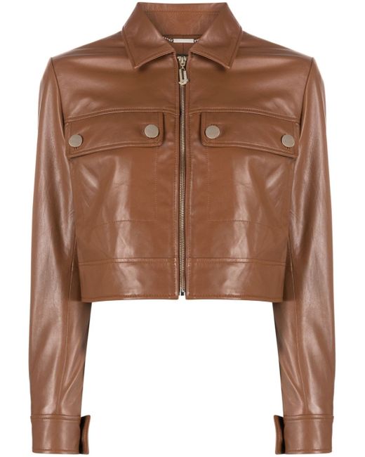 Liu •Jo cropped leather jacket