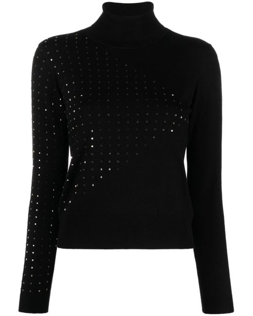 Liu •Jo crystal-embellished open-back jumper