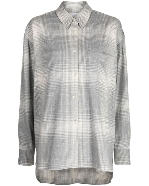 Iro Joye plaid-check bead-embellished shirt