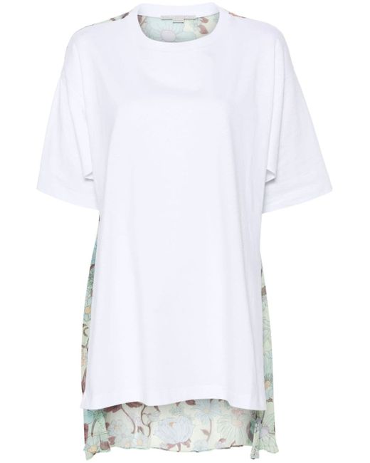 Stella McCartney floral-print panel T-shirt