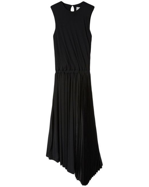 Jil Sander asymmetric pleated sleeveless dress