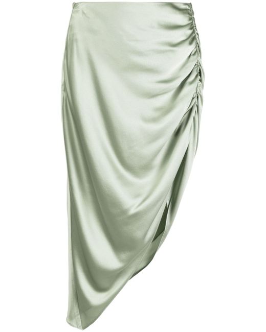 Michelle Mason asymmetric ruched skirt
