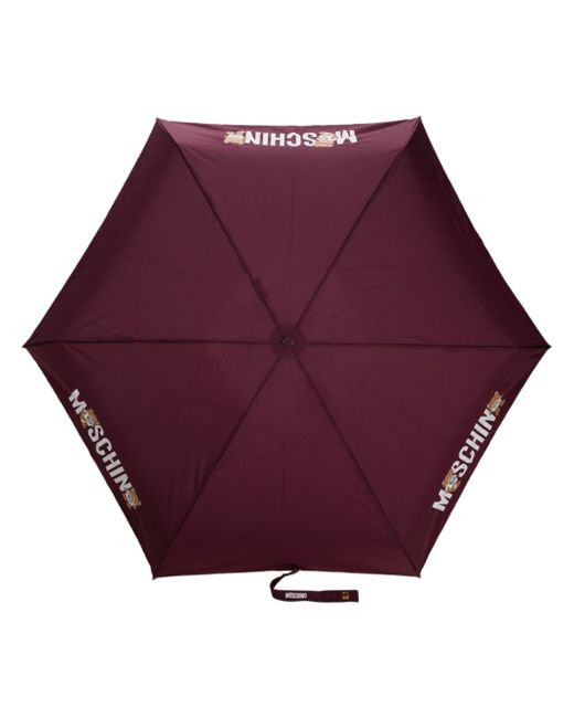 Moschino Teddy Bear logo-print foldable umbrella